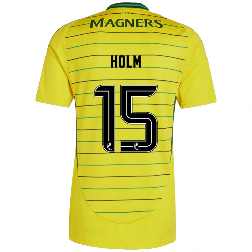 Niño Camiseta Odin Thiago Holm #15 Amarillo 2ª Equipación 2024/25 La Camisa Perú