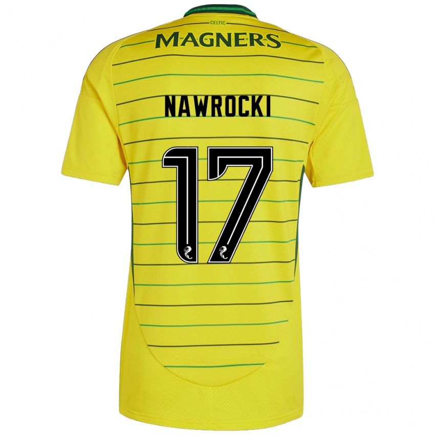 Niño Camiseta Maik Nawrocki #17 Amarillo 2ª Equipación 2024/25 La Camisa Perú