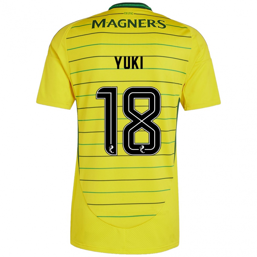 Niño Camiseta Yuki Kobayashi #18 Amarillo 2ª Equipación 2024/25 La Camisa Perú