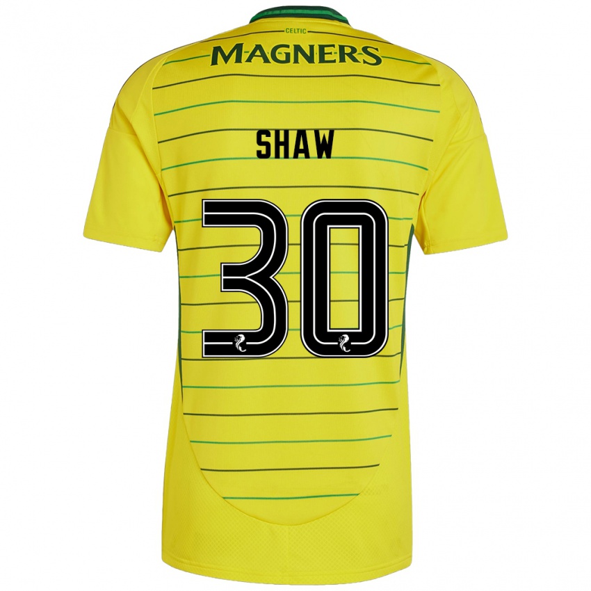 Niño Camiseta Liam Shaw #30 Amarillo 2ª Equipación 2024/25 La Camisa Perú