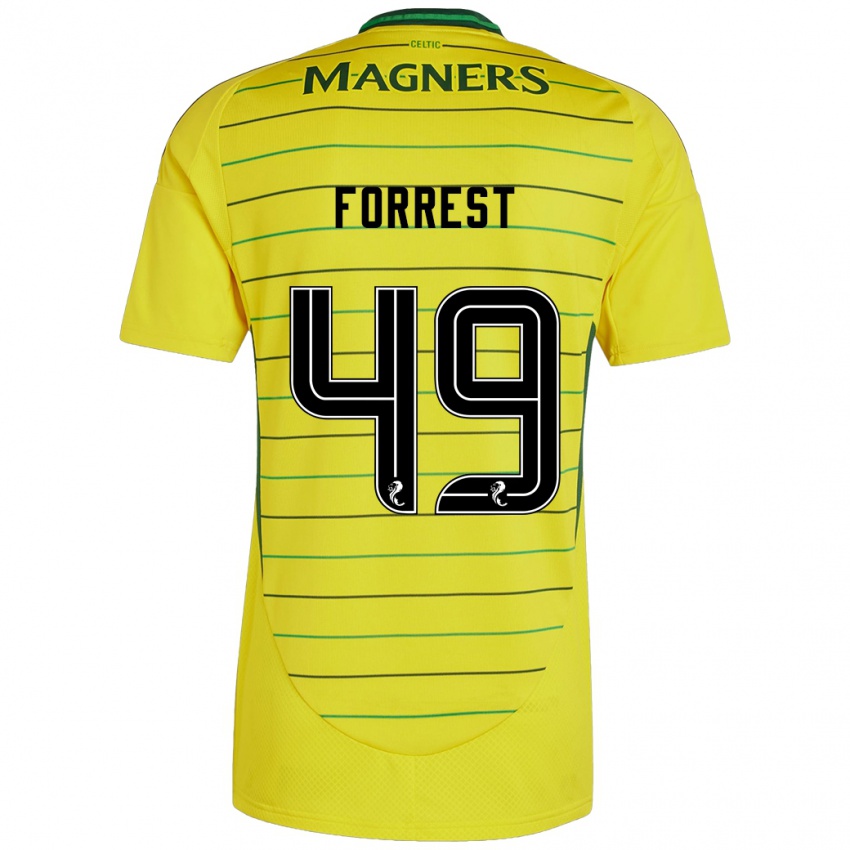 Niño Camiseta James Forrest #49 Amarillo 2ª Equipación 2024/25 La Camisa Perú