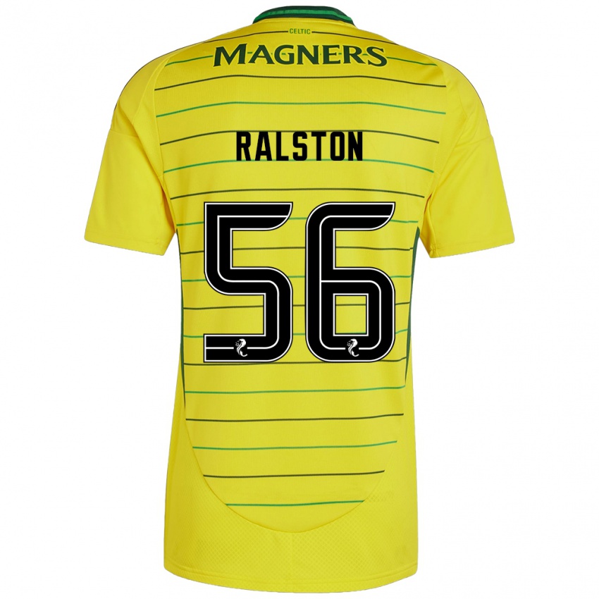 Niño Camiseta Anthony Ralston #56 Amarillo 2ª Equipación 2024/25 La Camisa Perú