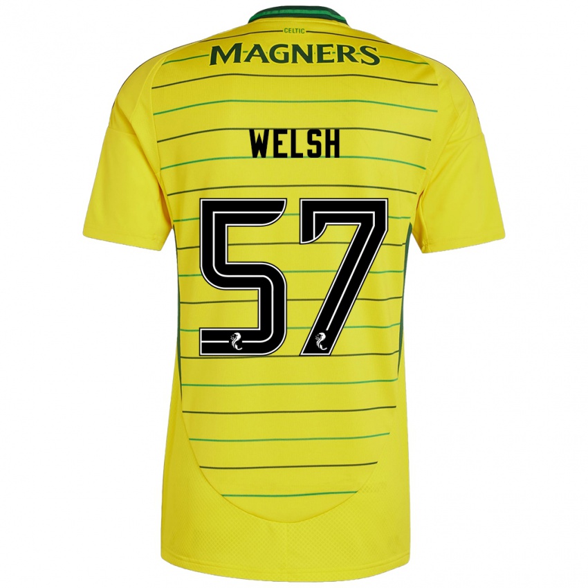 Niño Camiseta Stephen Welsh #57 Amarillo 2ª Equipación 2024/25 La Camisa Perú