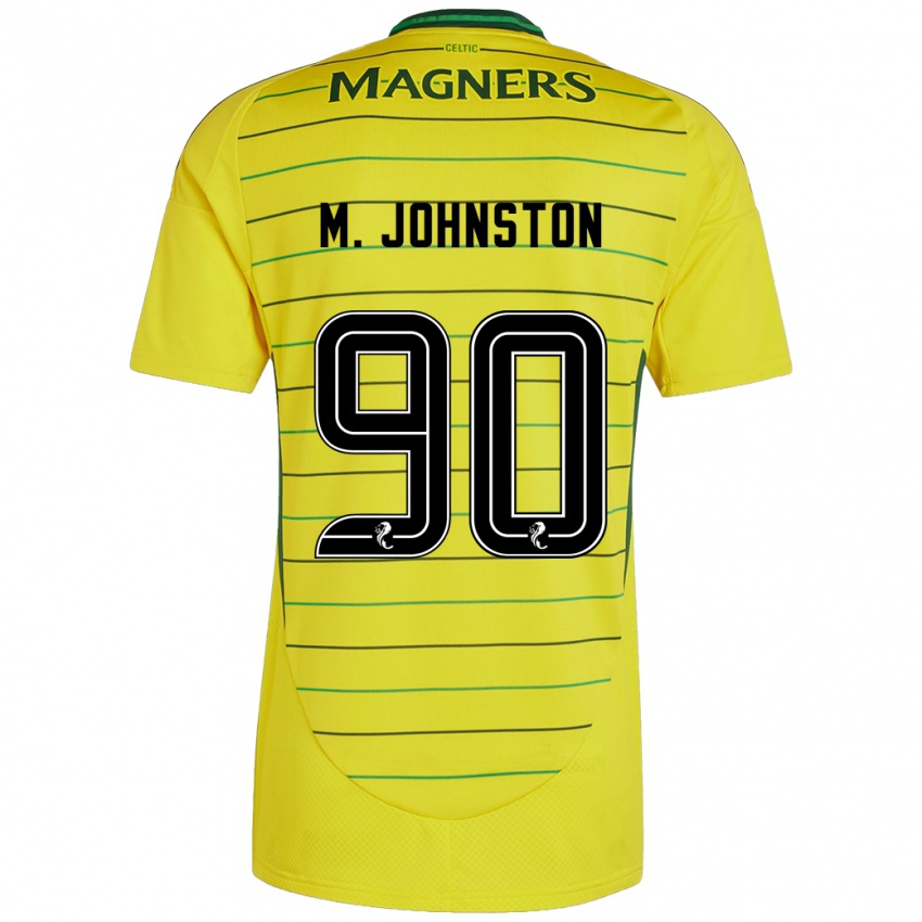 Niño Camiseta Mikey Johnston #90 Amarillo 2ª Equipación 2024/25 La Camisa Perú