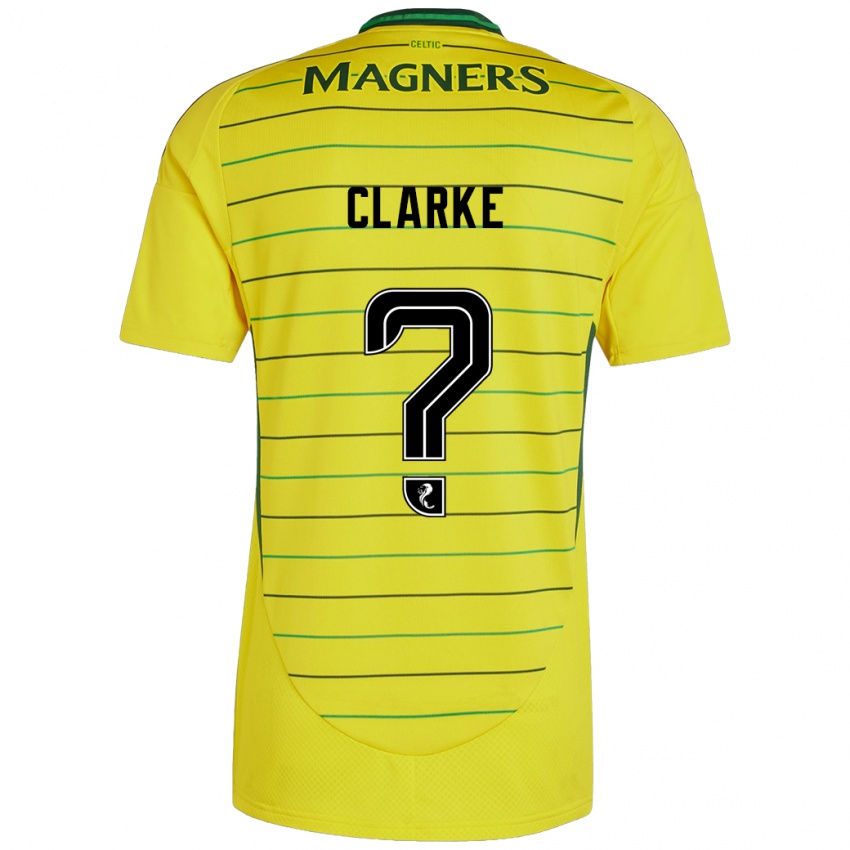 Niño Camiseta Josh Clarke #0 Amarillo 2ª Equipación 2024/25 La Camisa Perú