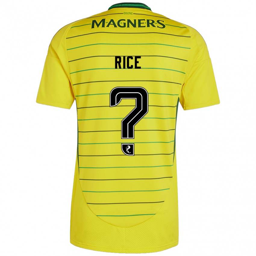 Niño Camiseta Aidan Rice #0 Amarillo 2ª Equipación 2024/25 La Camisa Perú