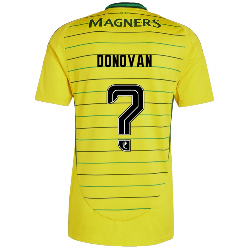 Niño Camiseta Colby Donovan #0 Amarillo 2ª Equipación 2024/25 La Camisa Perú