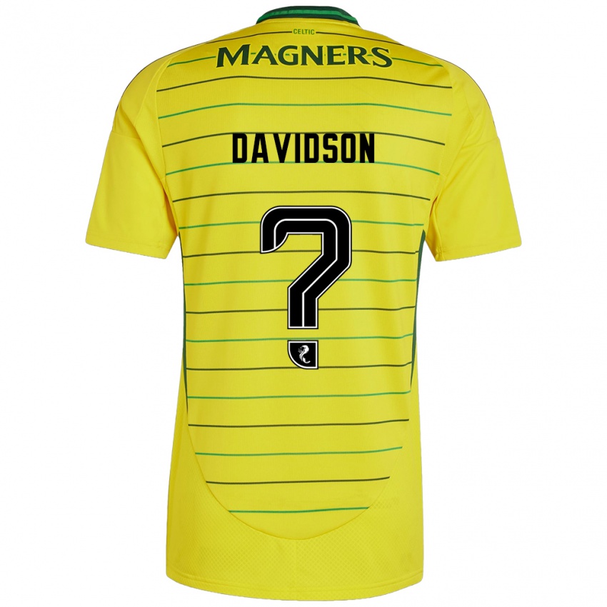 Niño Camiseta Alasdair Davidson #0 Amarillo 2ª Equipación 2024/25 La Camisa Perú