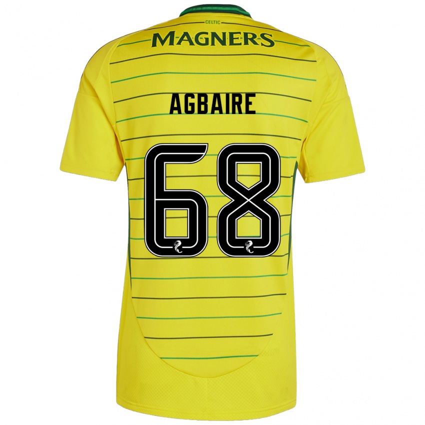 Niño Camiseta Lenny Agbaire #68 Amarillo 2ª Equipación 2024/25 La Camisa Perú