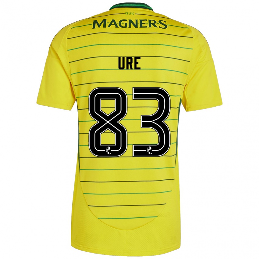 Niño Camiseta Kyle Ure #83 Amarillo 2ª Equipación 2024/25 La Camisa Perú