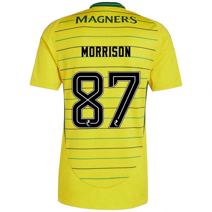 Niño Camiseta Joe Morrison #87 Amarillo 2ª Equipación 2024/25 La Camisa Perú