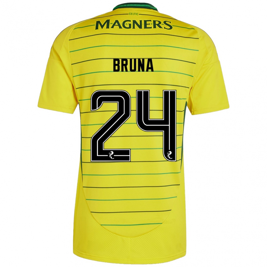 Niño Camiseta Bruna Lourenço #24 Amarillo 2ª Equipación 2024/25 La Camisa Perú