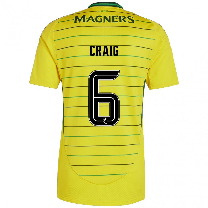 Niño Camiseta Chloe Craig #6 Amarillo 2ª Equipación 2024/25 La Camisa Perú