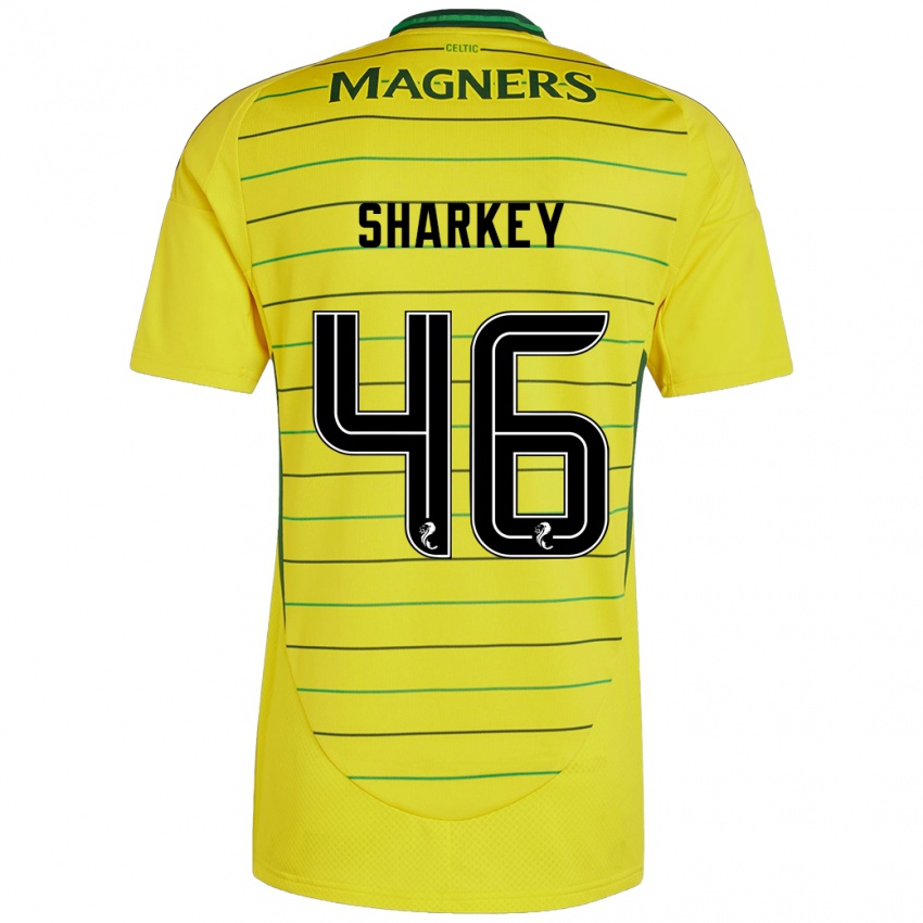 Niño Camiseta Amy Sharkey #46 Amarillo 2ª Equipación 2024/25 La Camisa Perú