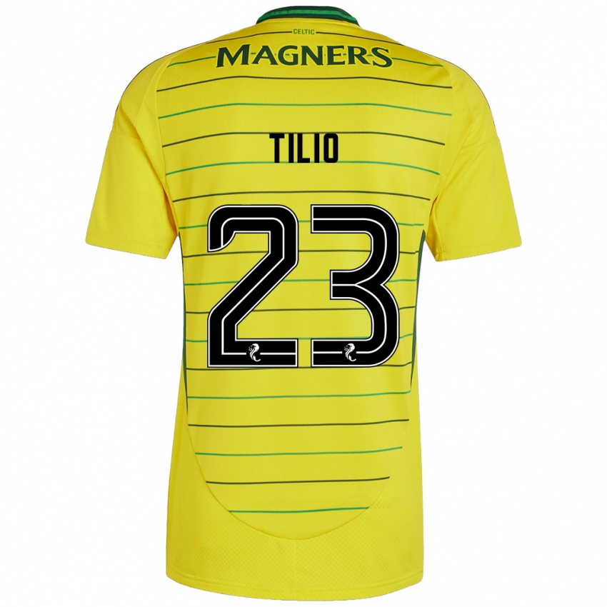 Niño Camiseta Marco Tilio #23 Amarillo 2ª Equipación 2024/25 La Camisa Perú