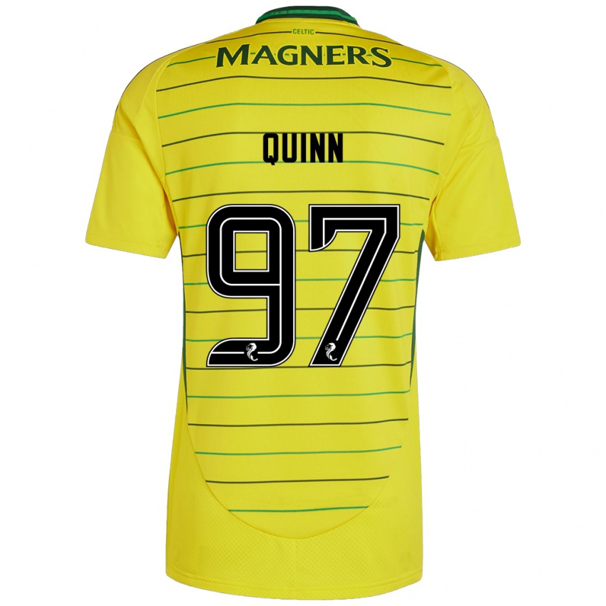 Niño Camiseta Ben Quinn #97 Amarillo 2ª Equipación 2024/25 La Camisa Perú