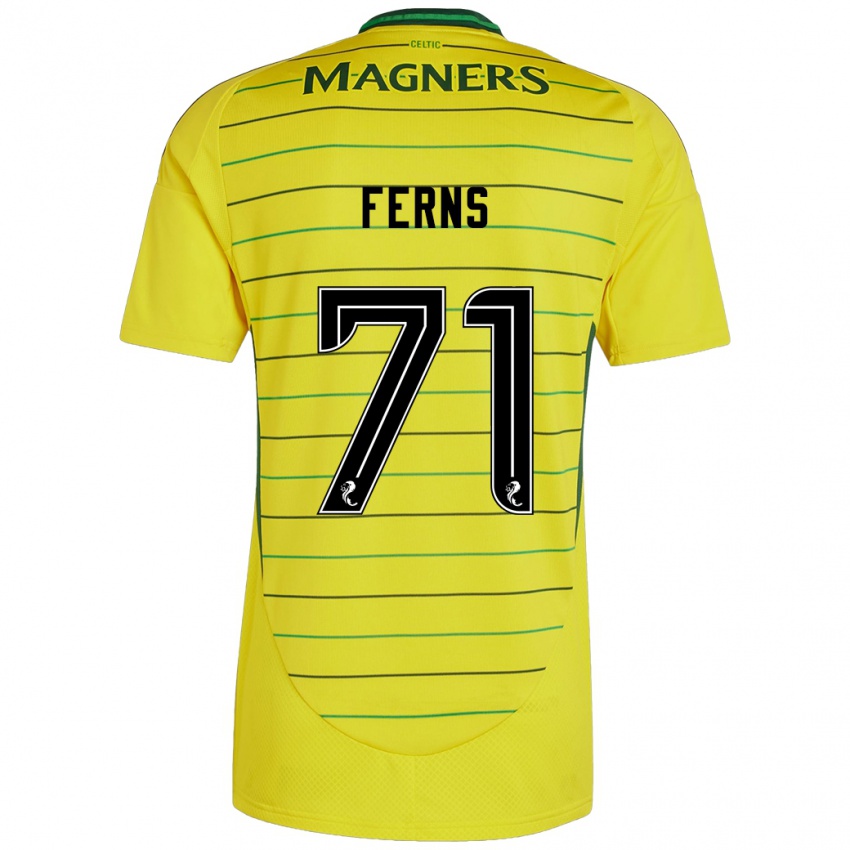 Niño Camiseta Abbie Ferns #71 Amarillo 2ª Equipación 2024/25 La Camisa Perú