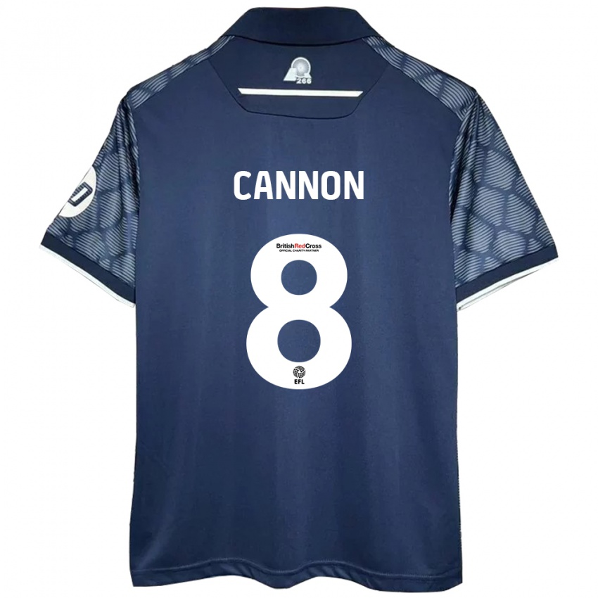 Niño Camiseta Andy Cannon #8 Negro 2ª Equipación 2024/25 La Camisa Perú