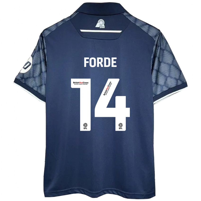 Niño Camiseta Anthony Forde #14 Negro 2ª Equipación 2024/25 La Camisa Perú