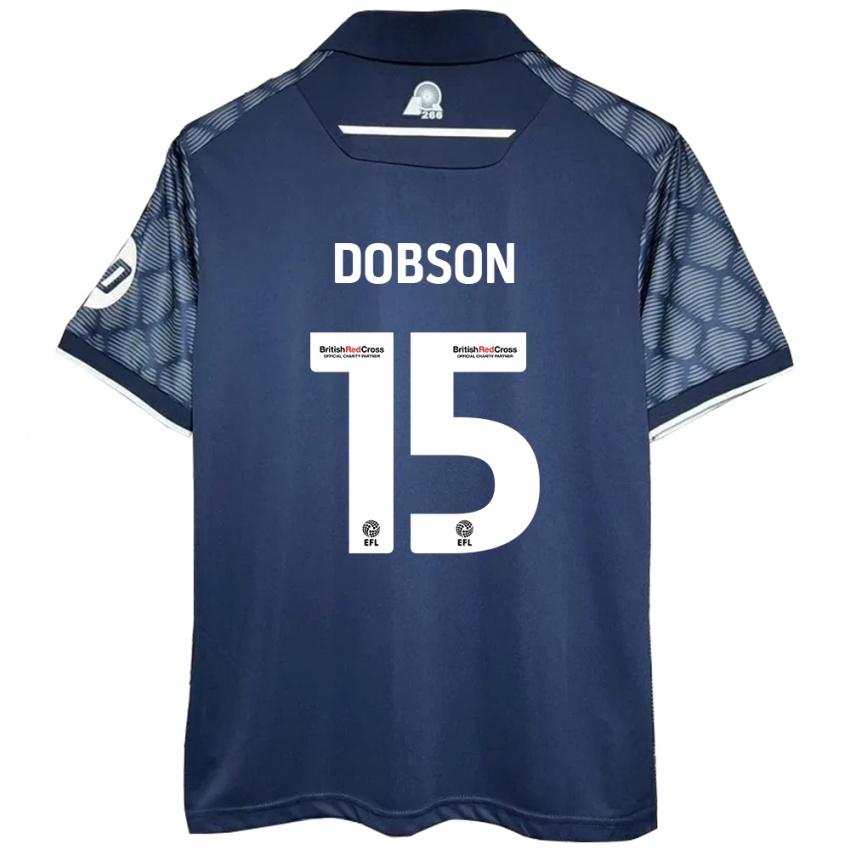 Niño Camiseta George Dobson #15 Negro 2ª Equipación 2024/25 La Camisa Perú