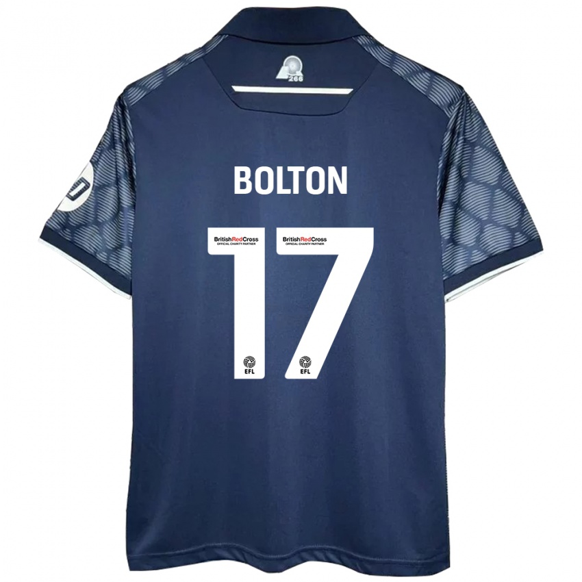 Niño Camiseta Luke Bolton #17 Negro 2ª Equipación 2024/25 La Camisa Perú