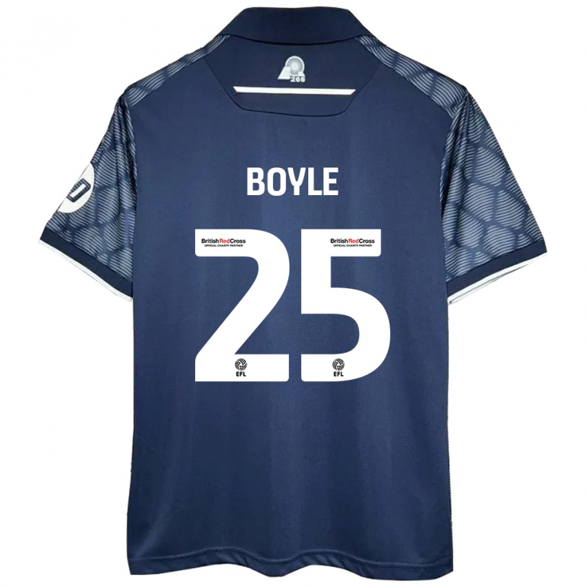 Niño Camiseta Will Boyle #25 Negro 2ª Equipación 2024/25 La Camisa Perú