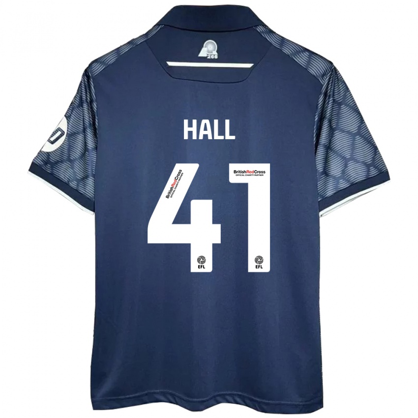 Niño Camiseta Liam Hall #41 Negro 2ª Equipación 2024/25 La Camisa Perú