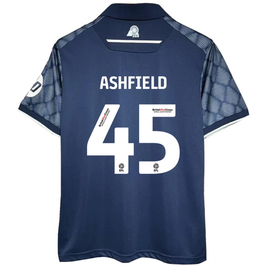 Niño Camiseta Harry Ashfield #45 Negro 2ª Equipación 2024/25 La Camisa Perú