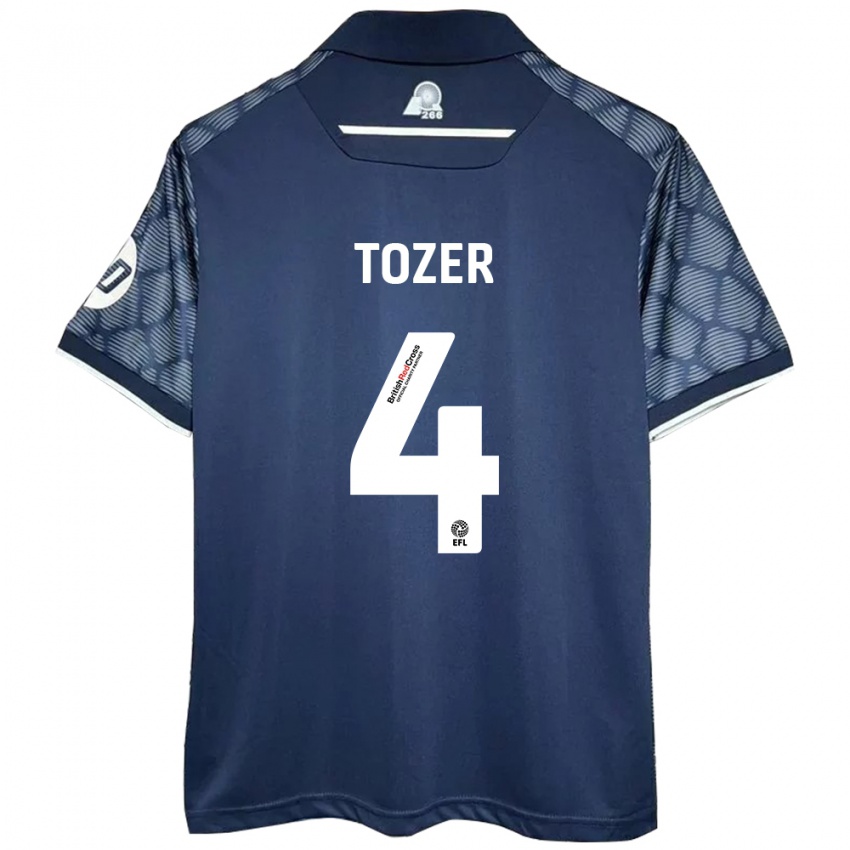 Niño Camiseta Ben Tozer #4 Negro 2ª Equipación 2024/25 La Camisa Perú