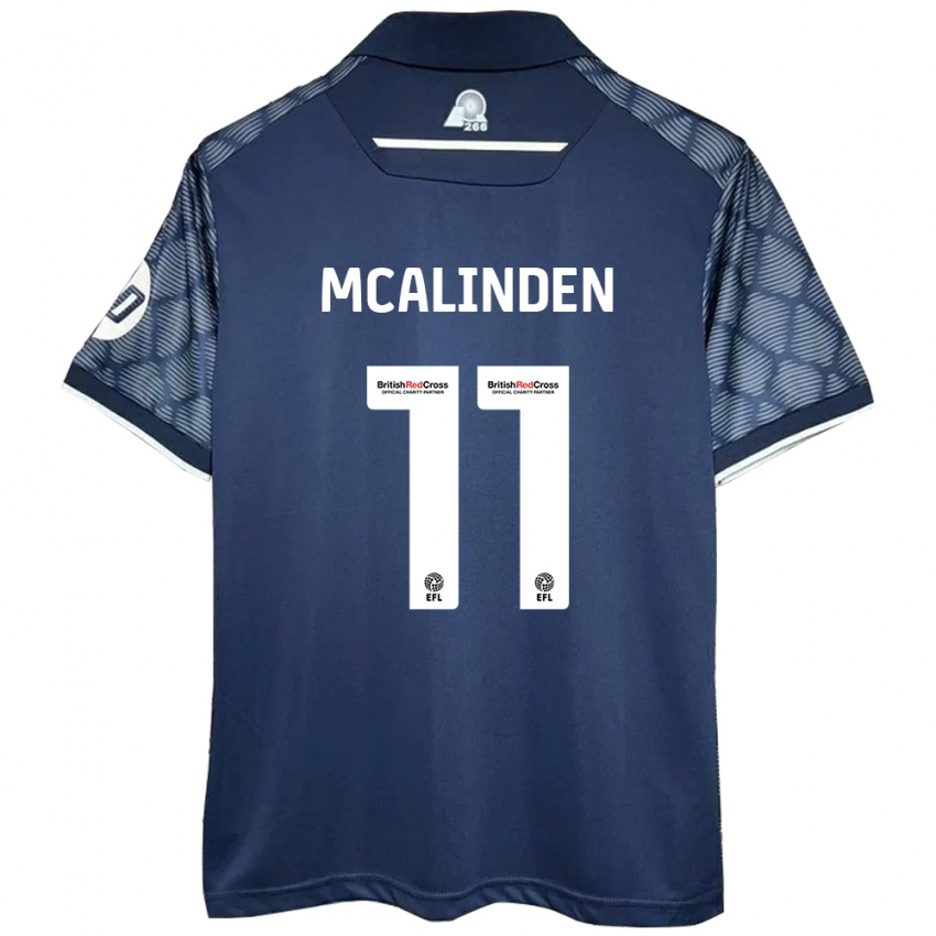 Niño Camiseta Liam Mcalinden #11 Negro 2ª Equipación 2024/25 La Camisa Perú