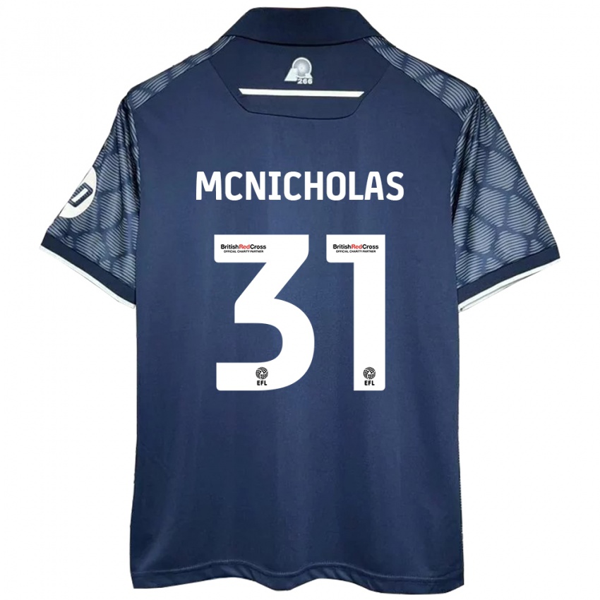 Niño Camiseta Luke Mcnicholas #31 Negro 2ª Equipación 2024/25 La Camisa Perú