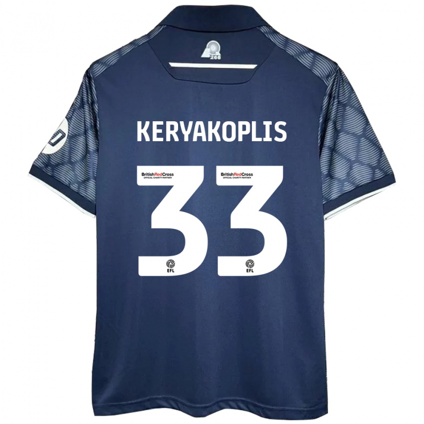 Niño Camiseta Hannah Keryakoplis #33 Negro 2ª Equipación 2024/25 La Camisa Perú