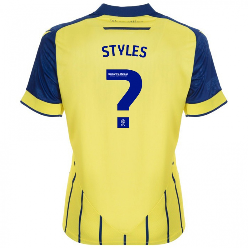 Niño Camiseta Callum Styles #0 Amarillo Azul 2ª Equipación 2024/25 La Camisa Perú