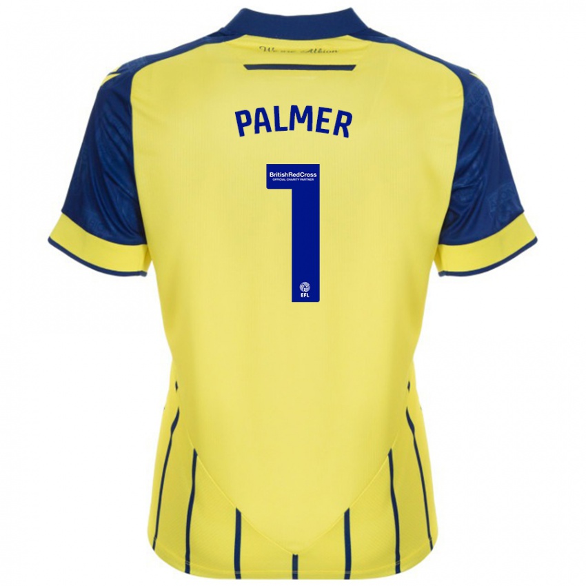 Niño Camiseta Alex Palmer #1 Amarillo Azul 2ª Equipación 2024/25 La Camisa Perú