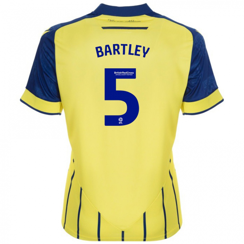 Niño Camiseta Kyle Bartley #5 Amarillo Azul 2ª Equipación 2024/25 La Camisa Perú