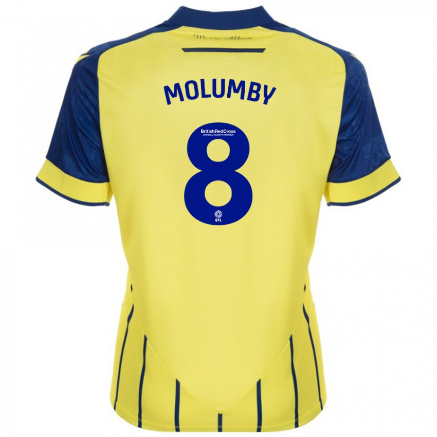 Niño Camiseta Jayson Molumby #8 Amarillo Azul 2ª Equipación 2024/25 La Camisa Perú