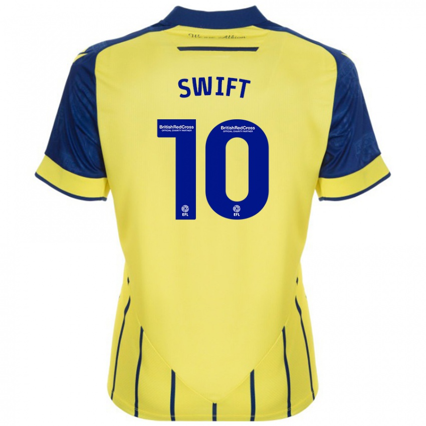 Niño Camiseta John Swift #10 Amarillo Azul 2ª Equipación 2024/25 La Camisa Perú