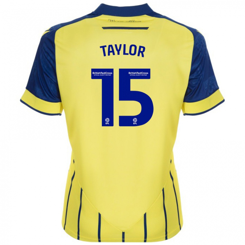 Niño Camiseta Caleb Taylor #15 Amarillo Azul 2ª Equipación 2024/25 La Camisa Perú