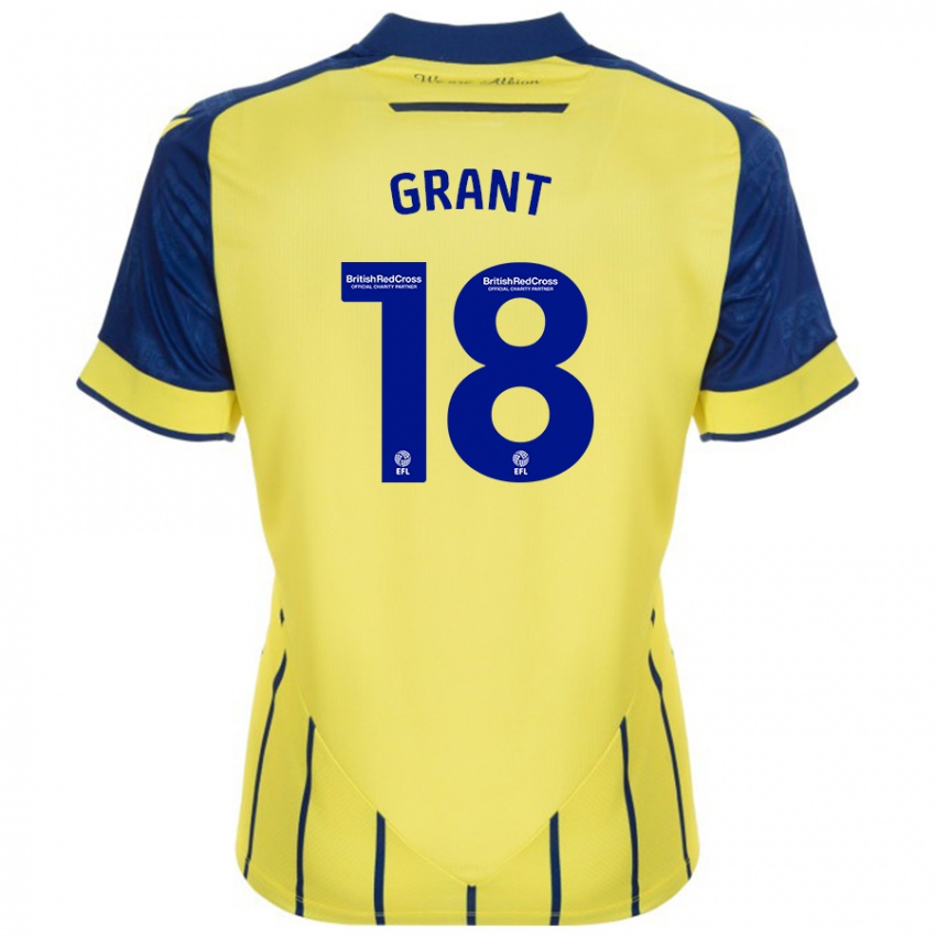 Niño Camiseta Karlan Grant #18 Amarillo Azul 2ª Equipación 2024/25 La Camisa Perú