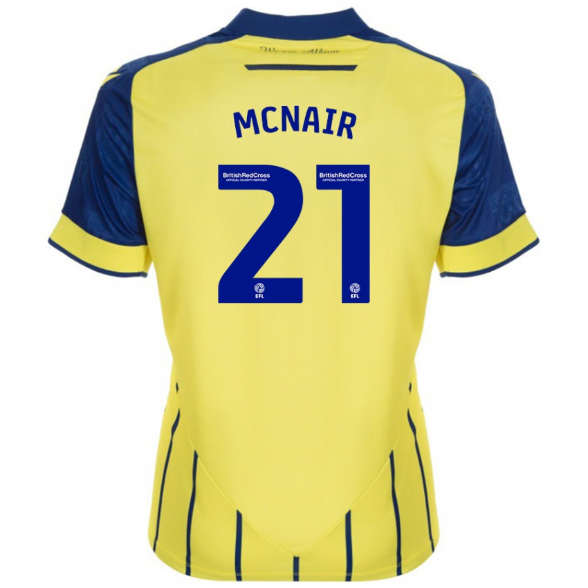 Niño Camiseta Paddy Mcnair #21 Amarillo Azul 2ª Equipación 2024/25 La Camisa Perú