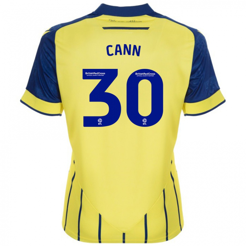 Niño Camiseta Ted Cann #30 Amarillo Azul 2ª Equipación 2024/25 La Camisa Perú