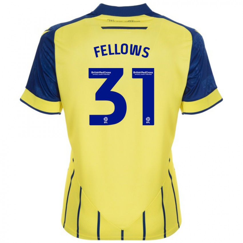 Niño Camiseta Tom Fellows #31 Amarillo Azul 2ª Equipación 2024/25 La Camisa Perú