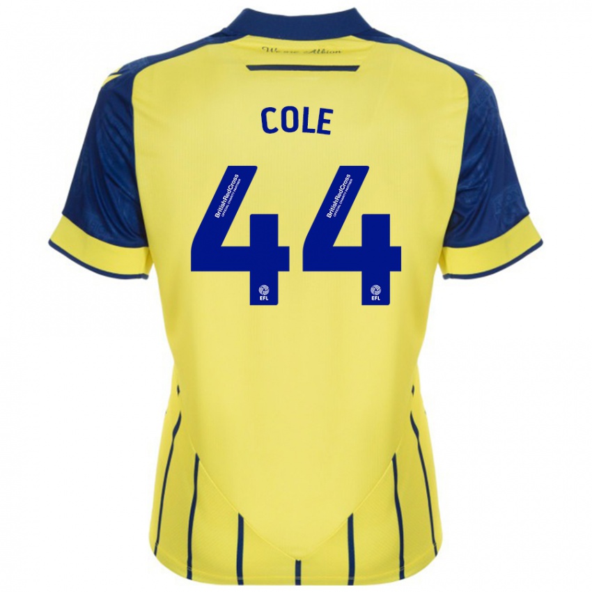 Niño Camiseta Devante Cole #44 Amarillo Azul 2ª Equipación 2024/25 La Camisa Perú