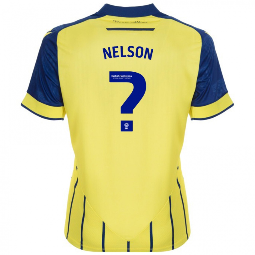 Niño Camiseta Deago Nelson #0 Amarillo Azul 2ª Equipación 2024/25 La Camisa Perú