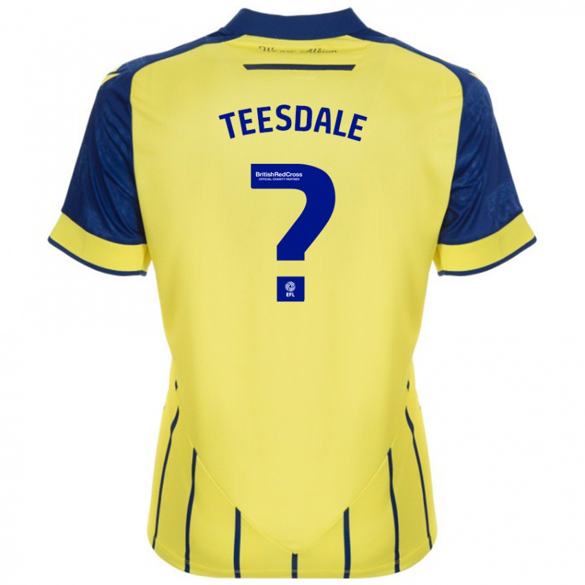 Niño Camiseta Finn Teesdale #0 Amarillo Azul 2ª Equipación 2024/25 La Camisa Perú