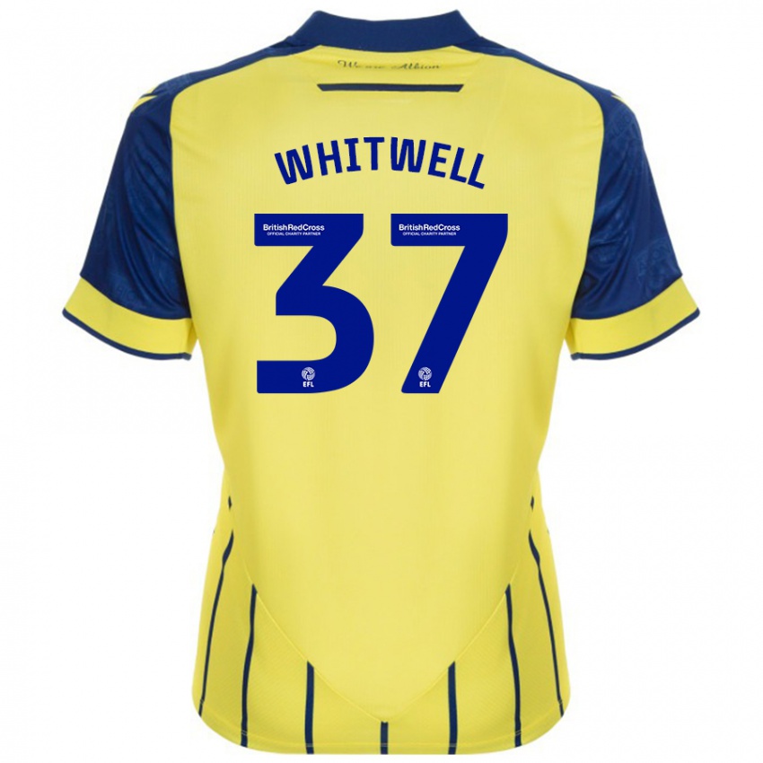 Niño Camiseta Harry Whitwell #37 Amarillo Azul 2ª Equipación 2024/25 La Camisa Perú