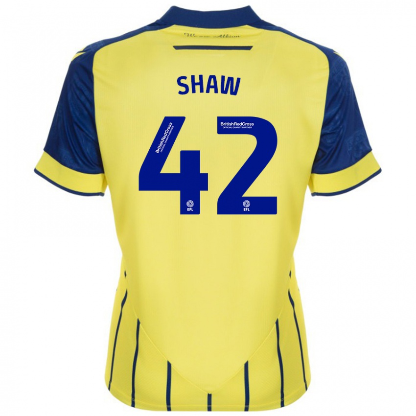 Niño Camiseta Josh Shaw #42 Amarillo Azul 2ª Equipación 2024/25 La Camisa Perú