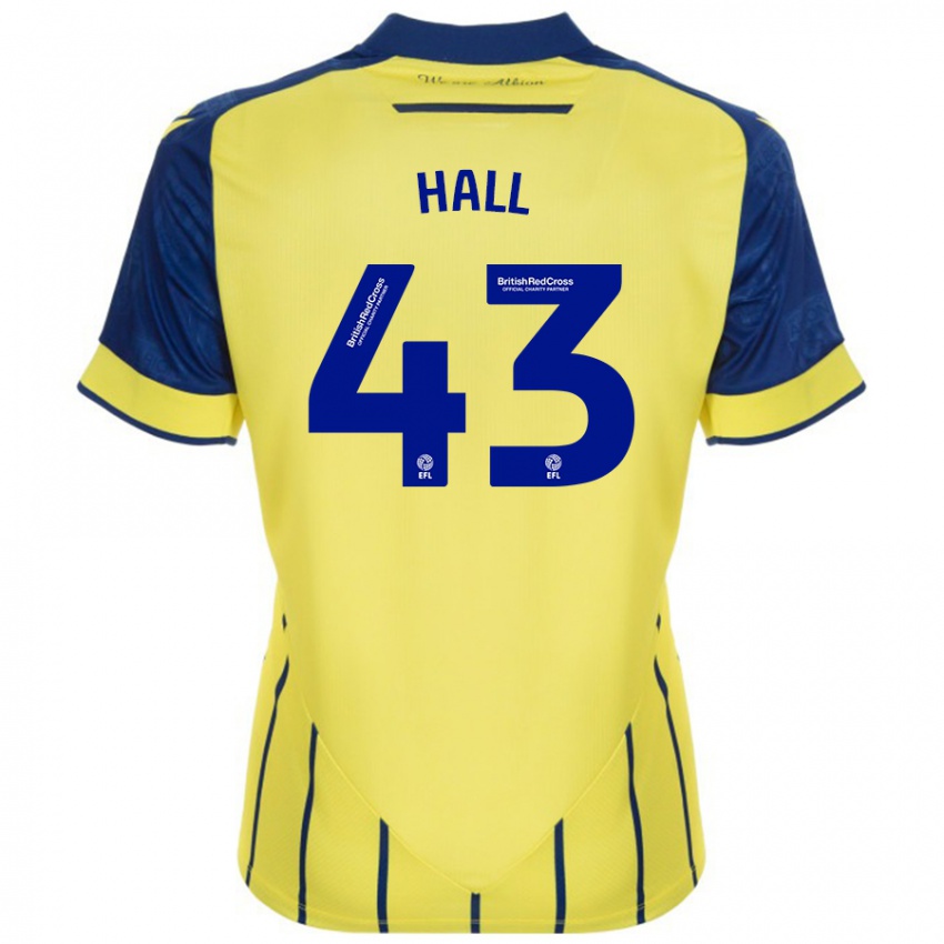 Niño Camiseta Reece Hall #43 Amarillo Azul 2ª Equipación 2024/25 La Camisa Perú