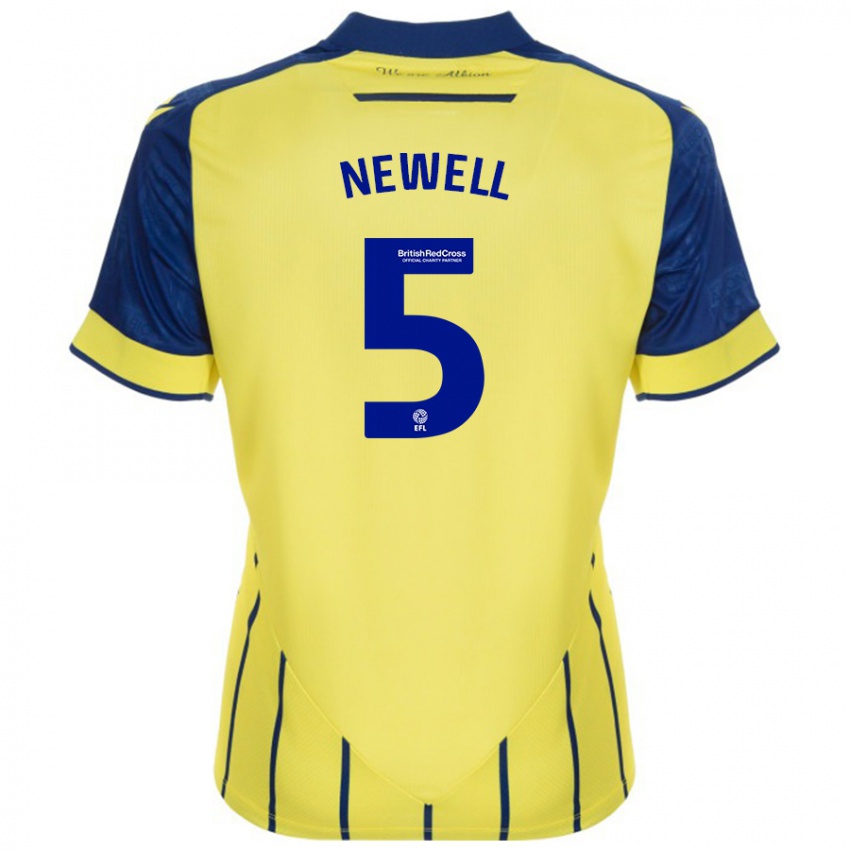 Niño Camiseta Lucy Newell #5 Amarillo Azul 2ª Equipación 2024/25 La Camisa Perú