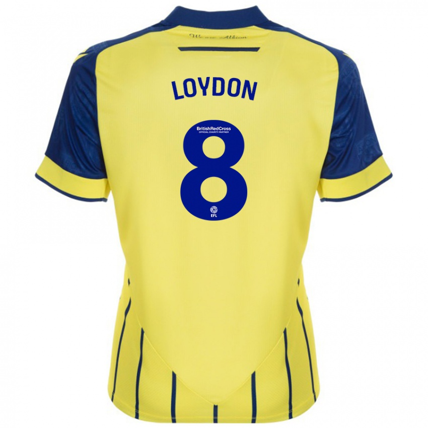 Niño Camiseta Abi Loydon #8 Amarillo Azul 2ª Equipación 2024/25 La Camisa Perú